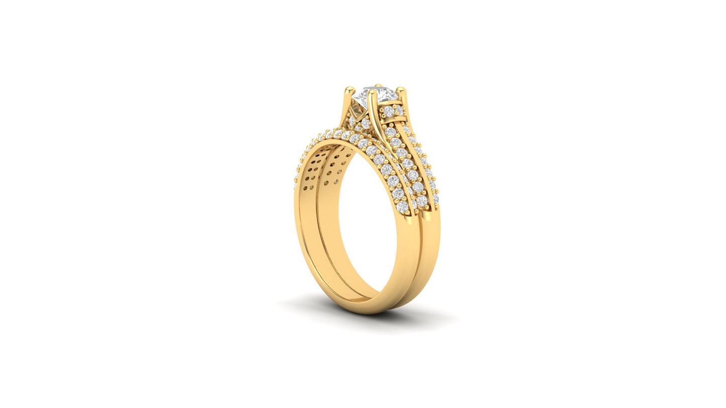 1.50 ctw Round Shape Lab Grown Diamonds | Designer Ring.