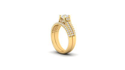 1.50 ctw Round Shape Lab Grown Diamonds | Designer Ring.