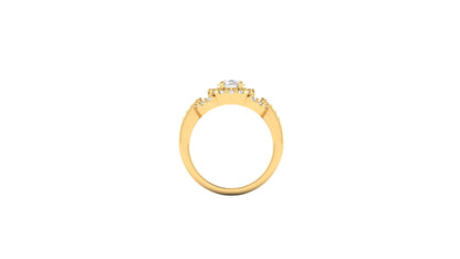 1.09 ct Oval Cut Center Lab Grown Diamond | Color: E | Clarity: VVS | 0.38 ct Lab Grown Side Diamonds. | Designer Ring.