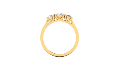 1.00 ct Round Cut Center Lab Grown Diamond | Color: E | Clarity: VVS | 0.80 ct Lab Grown Side Diamonds. | Designer Ring.