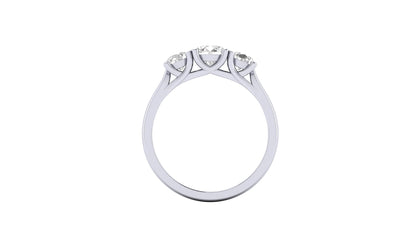 1.00 ct Round Cut Center Lab Grown Diamond | Color: E | Clarity: VVS | 0.80 ct Lab Grown Side Diamonds. | Designer Ring.