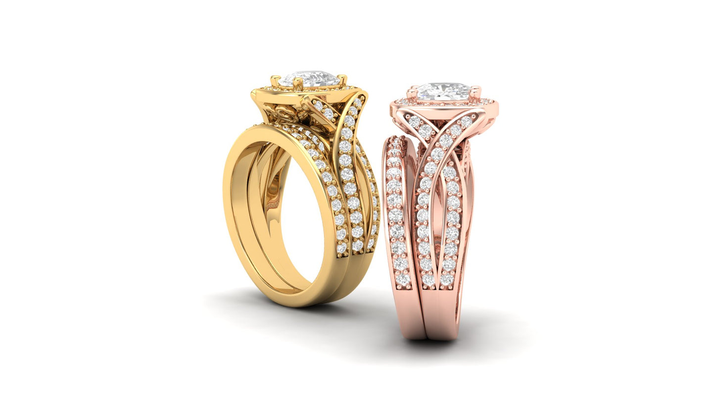 1.10 ct Cushion Cut Center Lab Grown Diamond | Color: E | Clarity: VVS | 0.60 ct Lab Grown Side Diamonds. | Designer Ring.