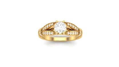 1.00 ctw Round Shape Lab Grown Diamonds | Designer Ring.