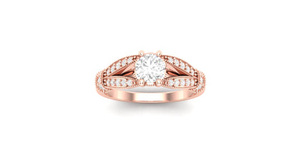 1.00 ctw Round Shape Lab Grown Diamonds | Designer Ring.