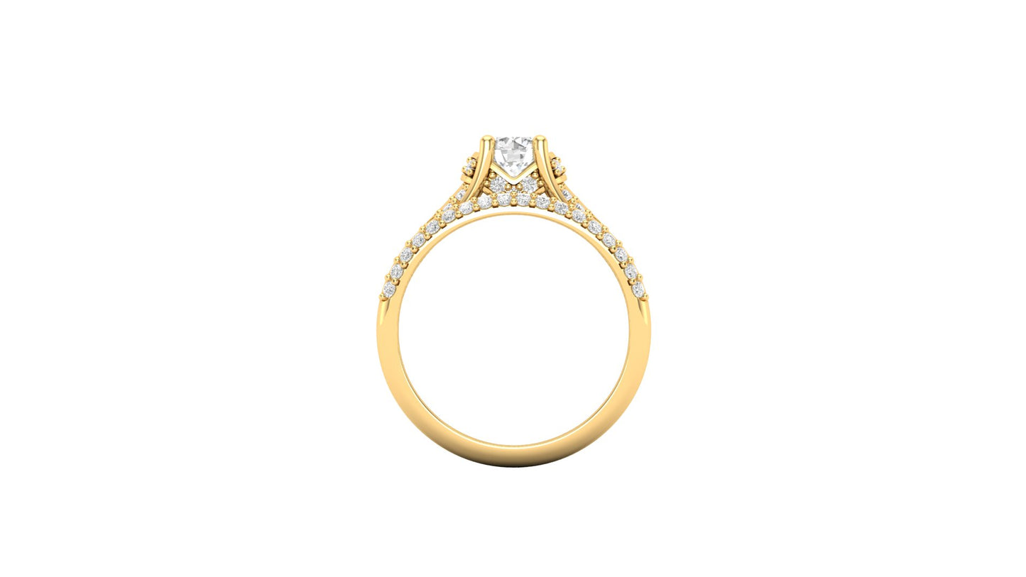 1.50 ctw Round Shape Lab Grown Diamonds | Designer Ring.