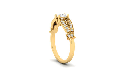 1.00 ctw Round Shape Lab Grown Diamonds | Designer Ring.