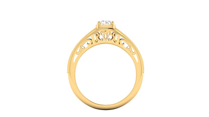 0.50 ctw Round Center Lab Grown Diamond | Color: E | Clarity: VVS | Designer Ring.
