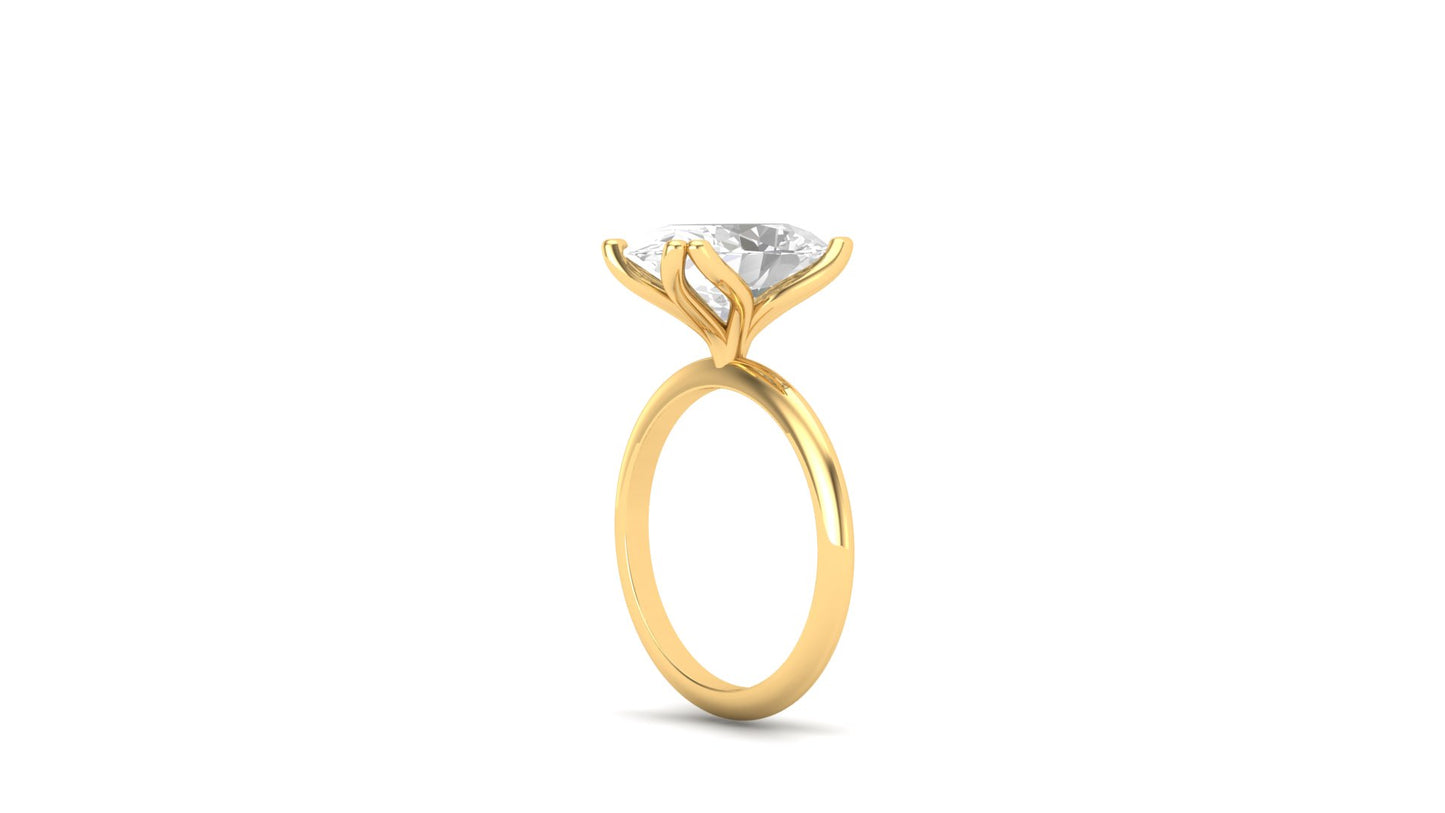 3.00 ct Oval Cut Center Lab Grown Diamond | Color: E | Clarity: VVS | Designer Ring.