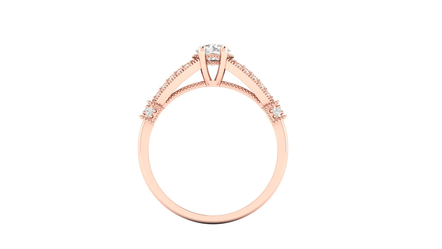 1.00 ctw Round Shape Lab Grown Diamonds | Designer Ring.