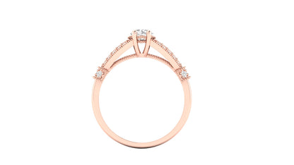 1.00 ctw Round Shape Lab Grown Diamonds | Designer Ring.