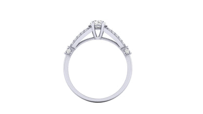 1.00 ctw Round Shape Lab Grown Diamonds | Designer Ring.