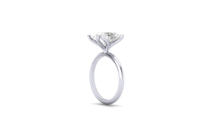 3.00 ct Oval Cut Center Lab Grown Diamond | Color: E | Clarity: VVS | Designer Ring.