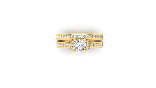 2.00 ctw Round Shape Lab Grown Diamonds | Designer Ring.