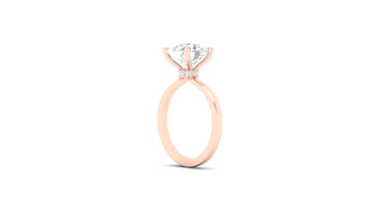 3.00 ct Round Cut Center Lab Grown Diamond | Color: E | Clarity: VVS | 0.10 ct Lab Grown Side Diamonds. | Designer Ring.