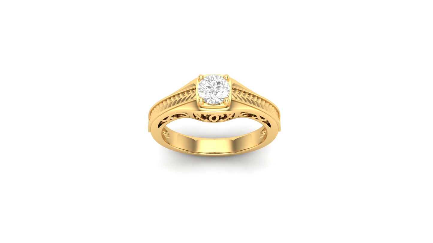 0.50 ctw Round Center Lab Grown Diamond | Color: E | Clarity: VVS | Designer Ring.