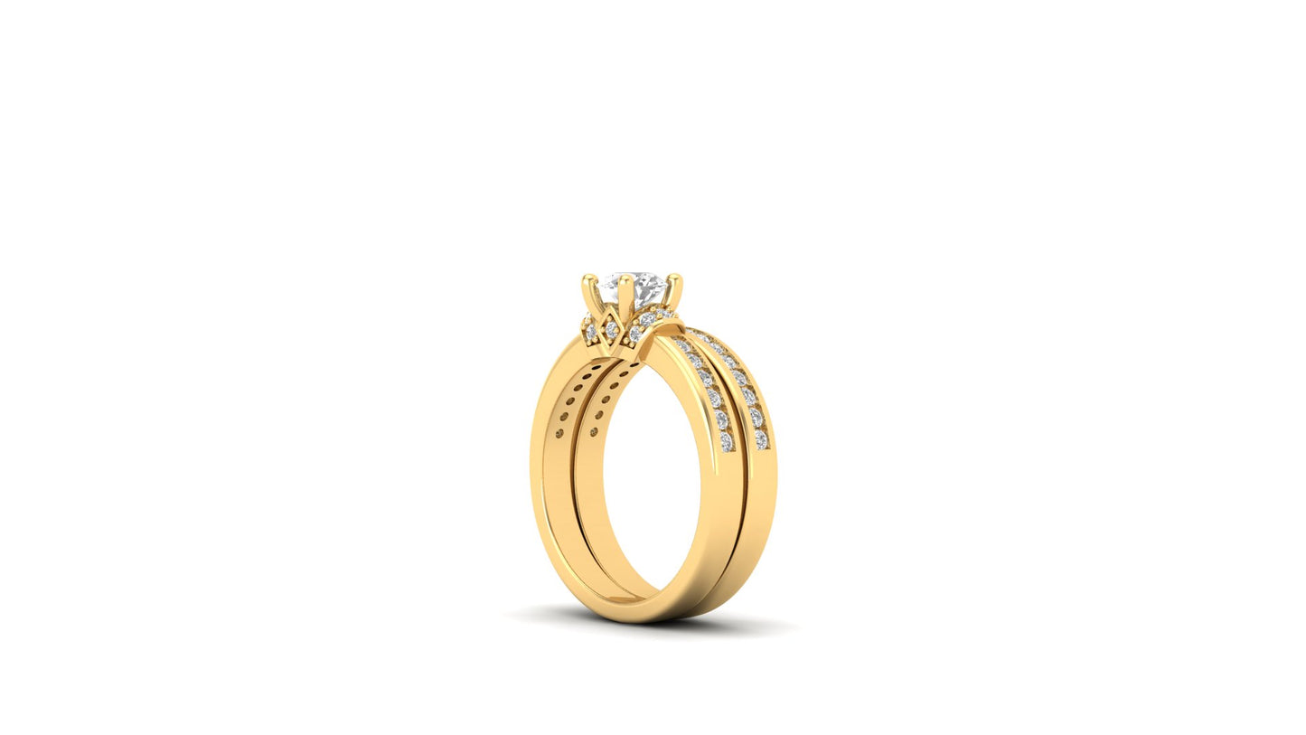 2.00 ctw Round Shape Lab Grown Diamonds | Designer Ring.
