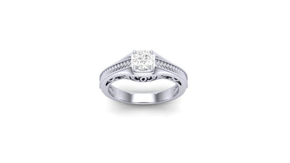 0.50 ctw Round Center Lab Grown Diamond | Color: E | Clarity: VVS | Designer Ring.