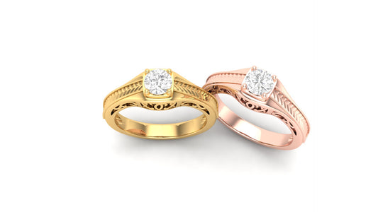 0.50 ctw Round Center Lab Grown Diamond | Color: E | Clarity: VVS | Designer Ring.