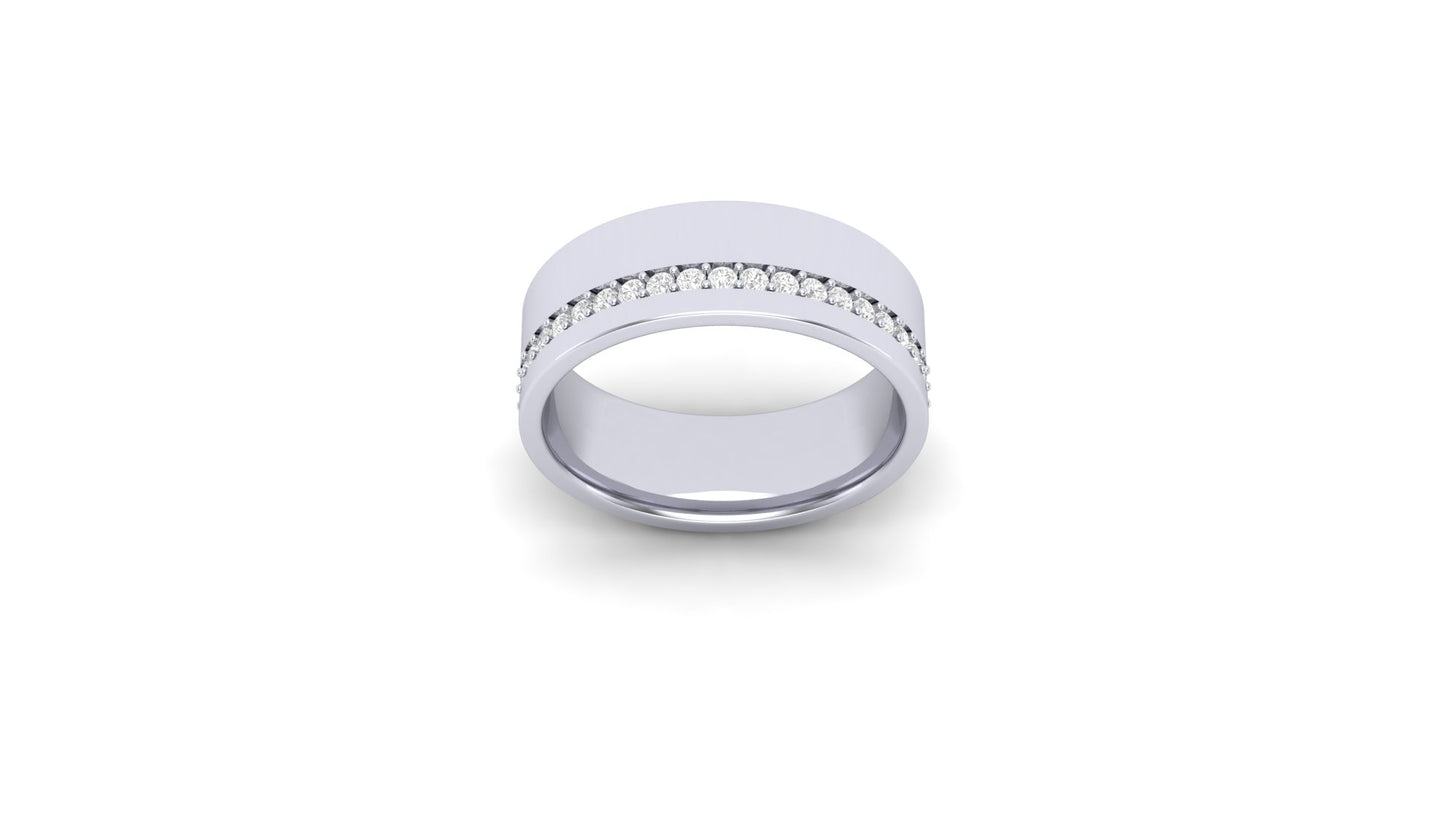 15 Gram | 7 mm Thickness | 0.75 ctw Lab Grown Diamonds | Designer Band.