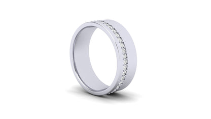 15 Gram | 7 mm Thickness | 0.75 ctw Lab Grown Diamonds | Designer Band.