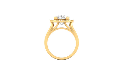 4.54 ct Oval Cut Center Lab Grown Diamond | Color: E | Clarity: VVS | 0.17 ct Lab Grown Side Diamonds | Halo Ring.