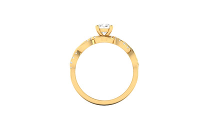 1.00 ct Round Center Lab Grown Diamond | Color: E | Clarity: VVS | 0.25 ct Lab Grown Side Diamonds. | Designer Ring.
