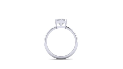 1.12 ctw Cushion Cut Lab Grown Diamond | Bezel Set Setting | Solitaire Ring.