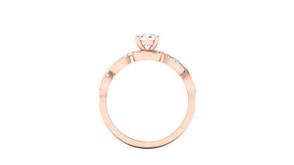 1.00 ct Round Center Lab Grown Diamond | Color: E | Clarity: VVS | 0.25 ct Lab Grown Side Diamonds. | Designer Ring.