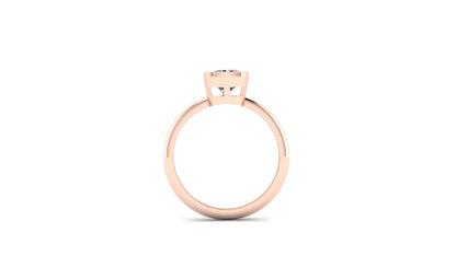 1.12 ctw Cushion Cut Lab Grown Diamond | Bezel Set Setting | Solitaire Ring.