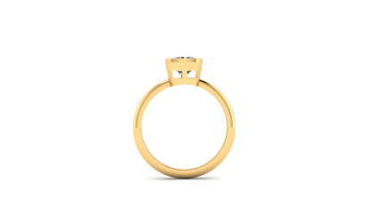 1.12 ctw Cushion Cut Lab Grown Diamond | Bezel Set Setting | Solitaire Ring.
