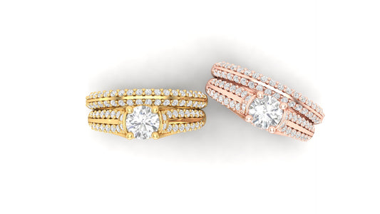 1.50 ctw Round Shape Lab Grown Diamonds | Designer Ring.