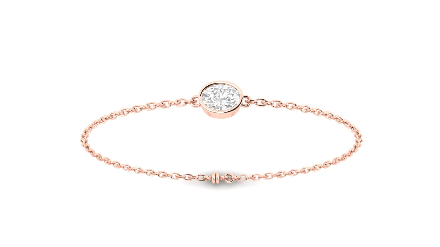 1.00 ctw Oval Cut Lab Grown Diamond | Loose Bracelet