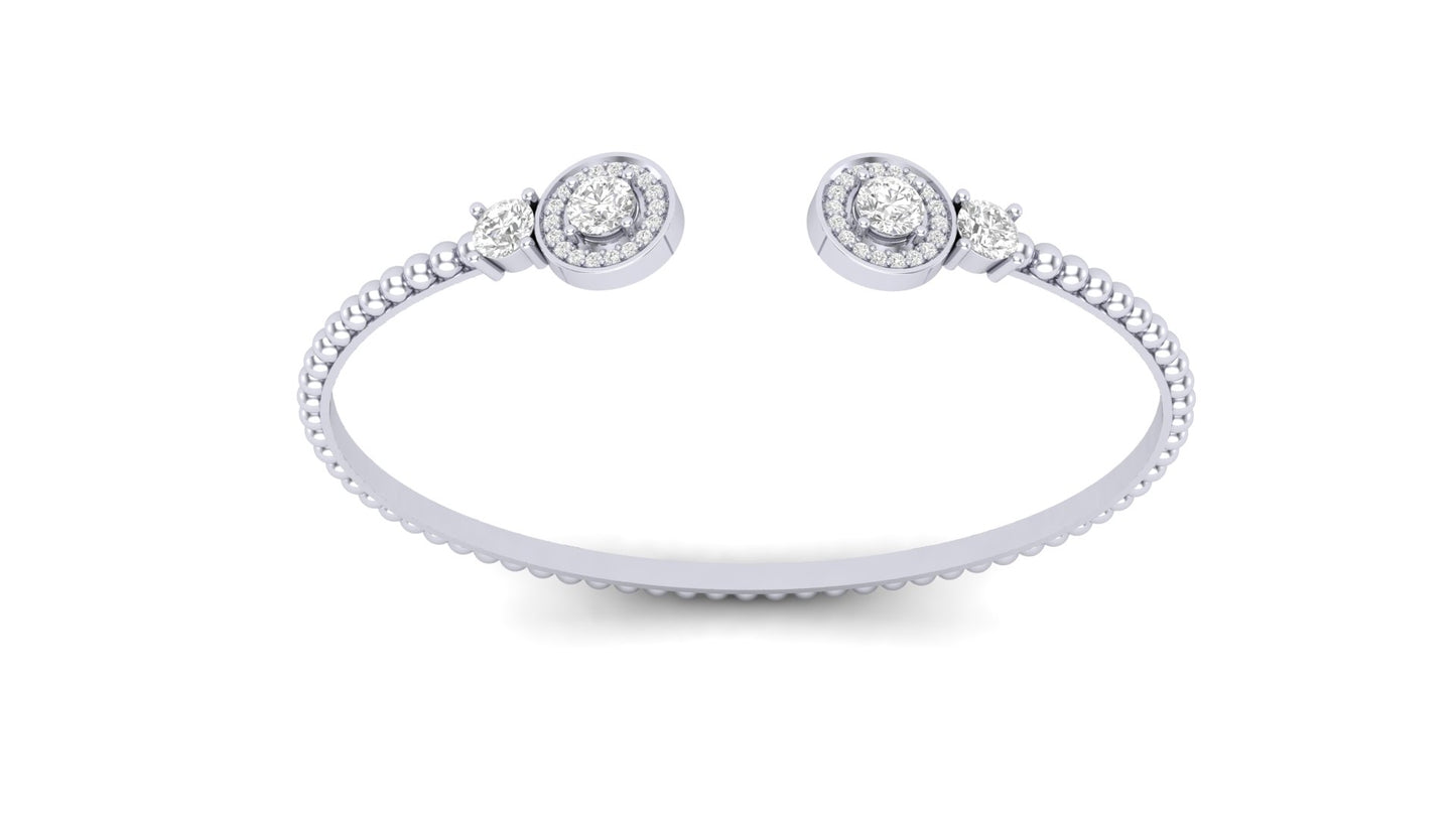 1.10 ctw Lab-Grown Diamonds | Designer Bangle.