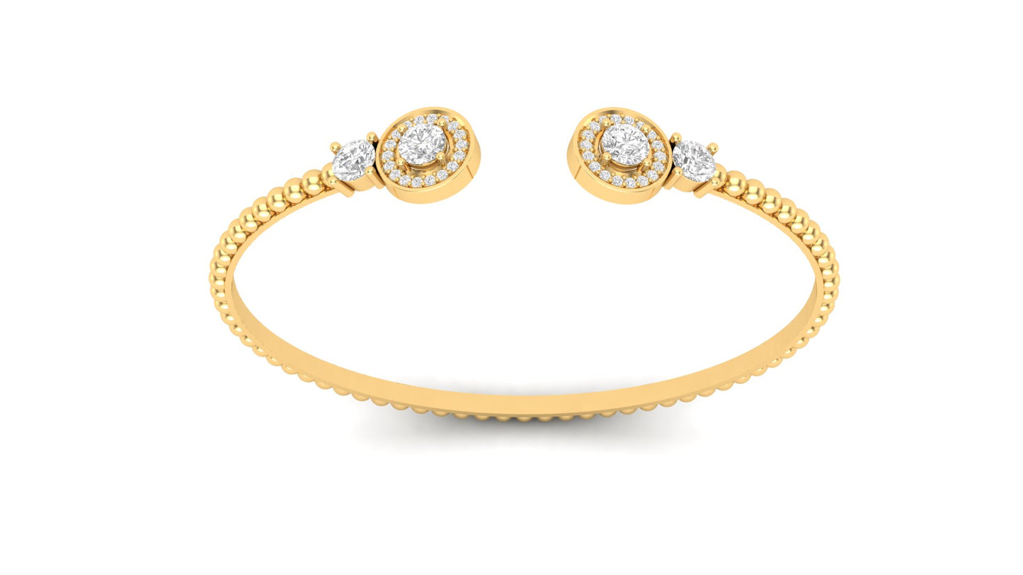 1.10 ctw Lab-Grown Diamonds | Designer Bangle.