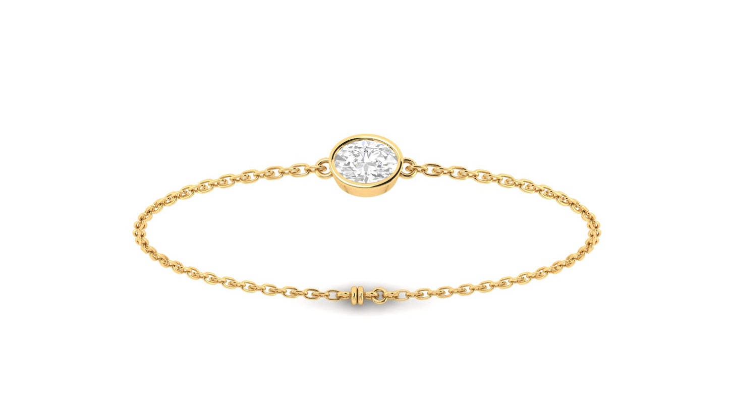 1.00 ctw Oval Cut Lab Grown Diamond | Loose Bracelet