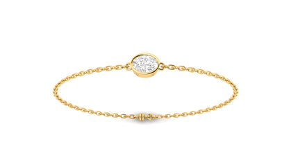 1.00 ctw Oval Cut Lab Grown Diamond | Loose Bracelet
