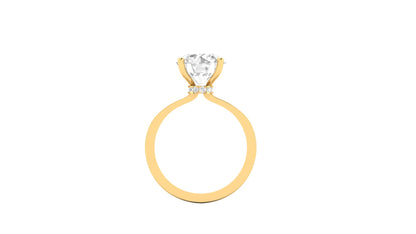 3.00 ct Round Cut Center Lab Grown Diamond | Color: E | Clarity: VVS | 0.10 ct Lab Grown Side Diamonds. | Designer Ring.