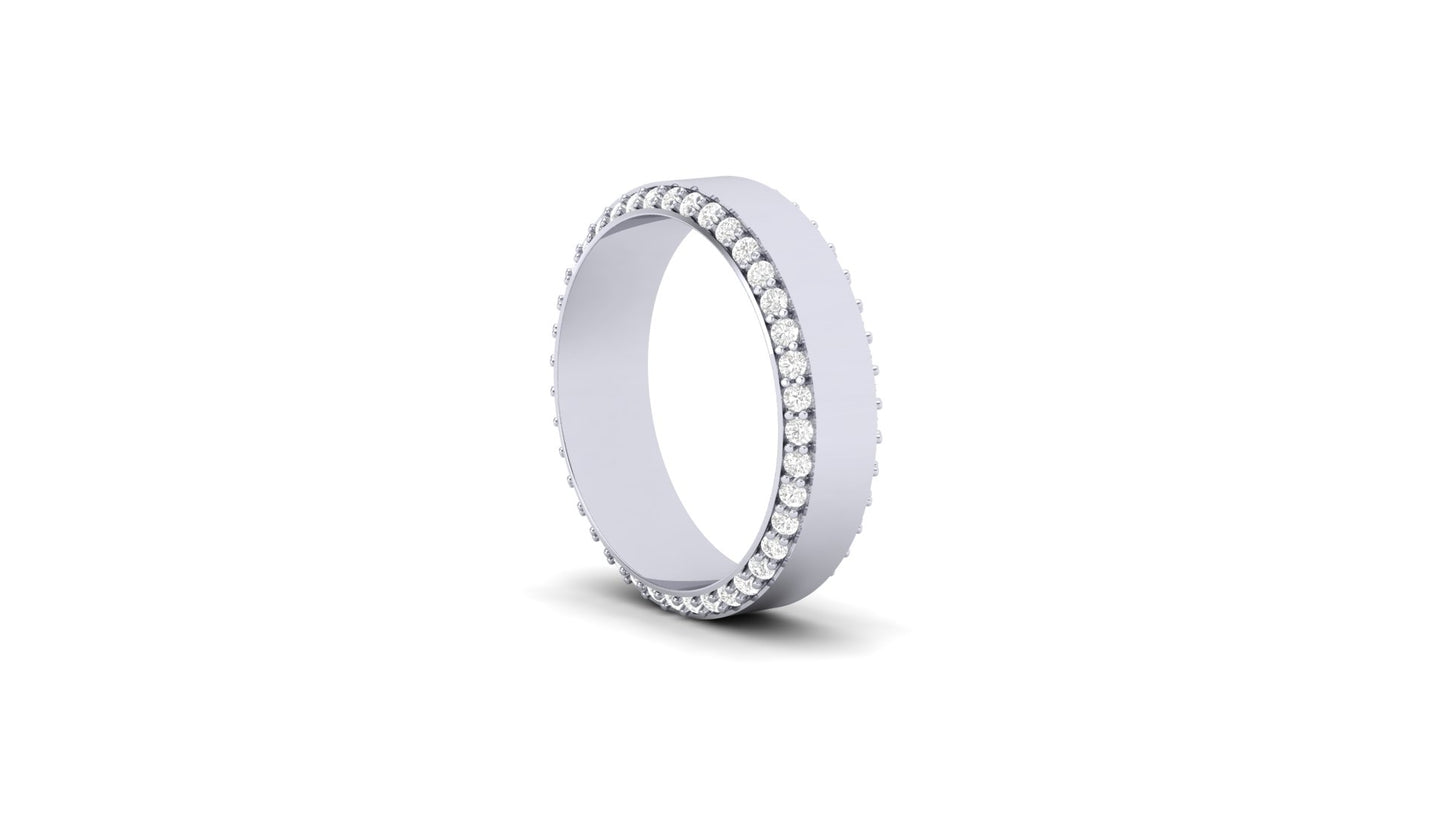 7 Gram | 5.8 mm Thickness | 1.00 ctw Lab Grown Diamonds | Designer Band.