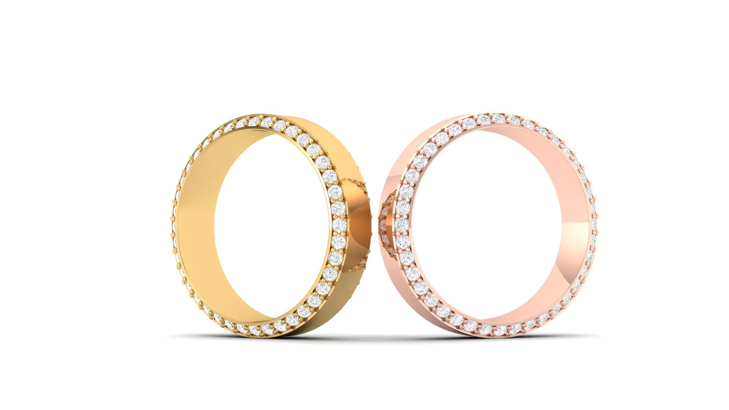 7 Gram | 5.8 mm Thickness | 1.00 ctw Lab Grown Diamonds | Designer Band.