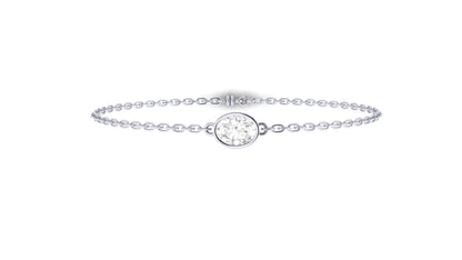 1.00 ctw Oval Cut Lab Grown Diamond | Loose Bracelet