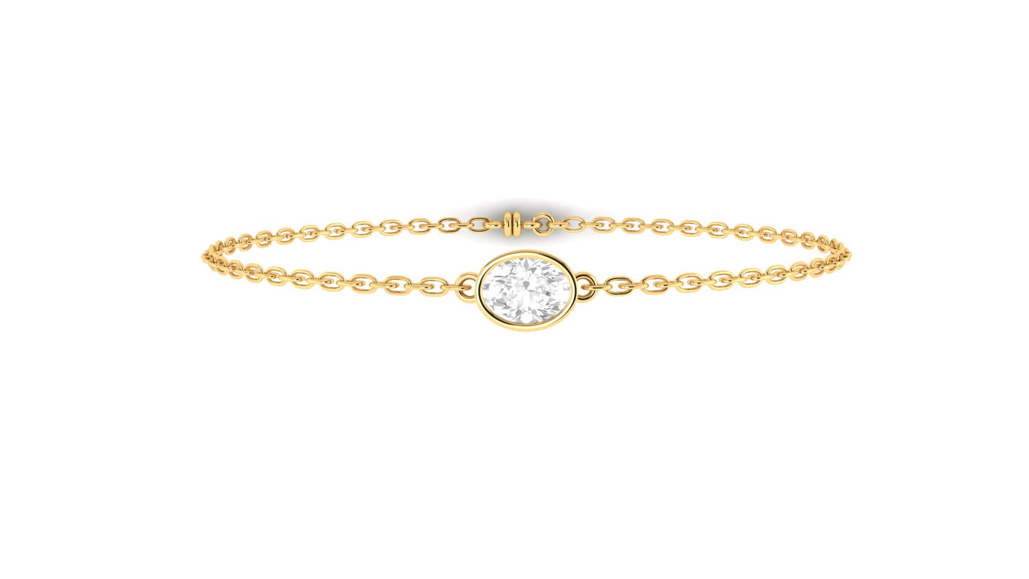 1.00 ctw Oval Cut Lab Grown Diamond | Loose Bracelet