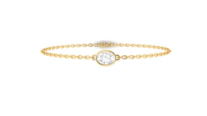 1.00 ctw Oval Cut Lab Grown Diamond | Loose Bracelet