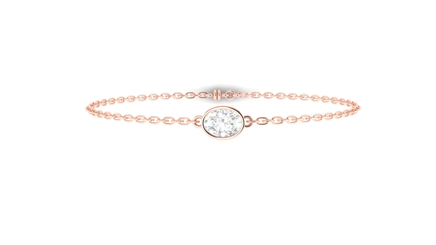 1.00 ctw Oval Cut Lab Grown Diamond | Loose Bracelet