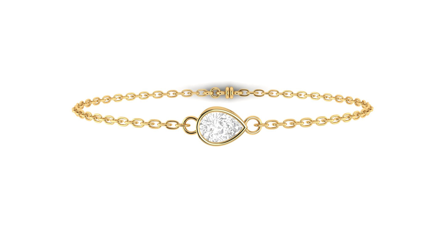 1.00 ctw Pear Shape Lab Grown Diamond | Loose Bracelet