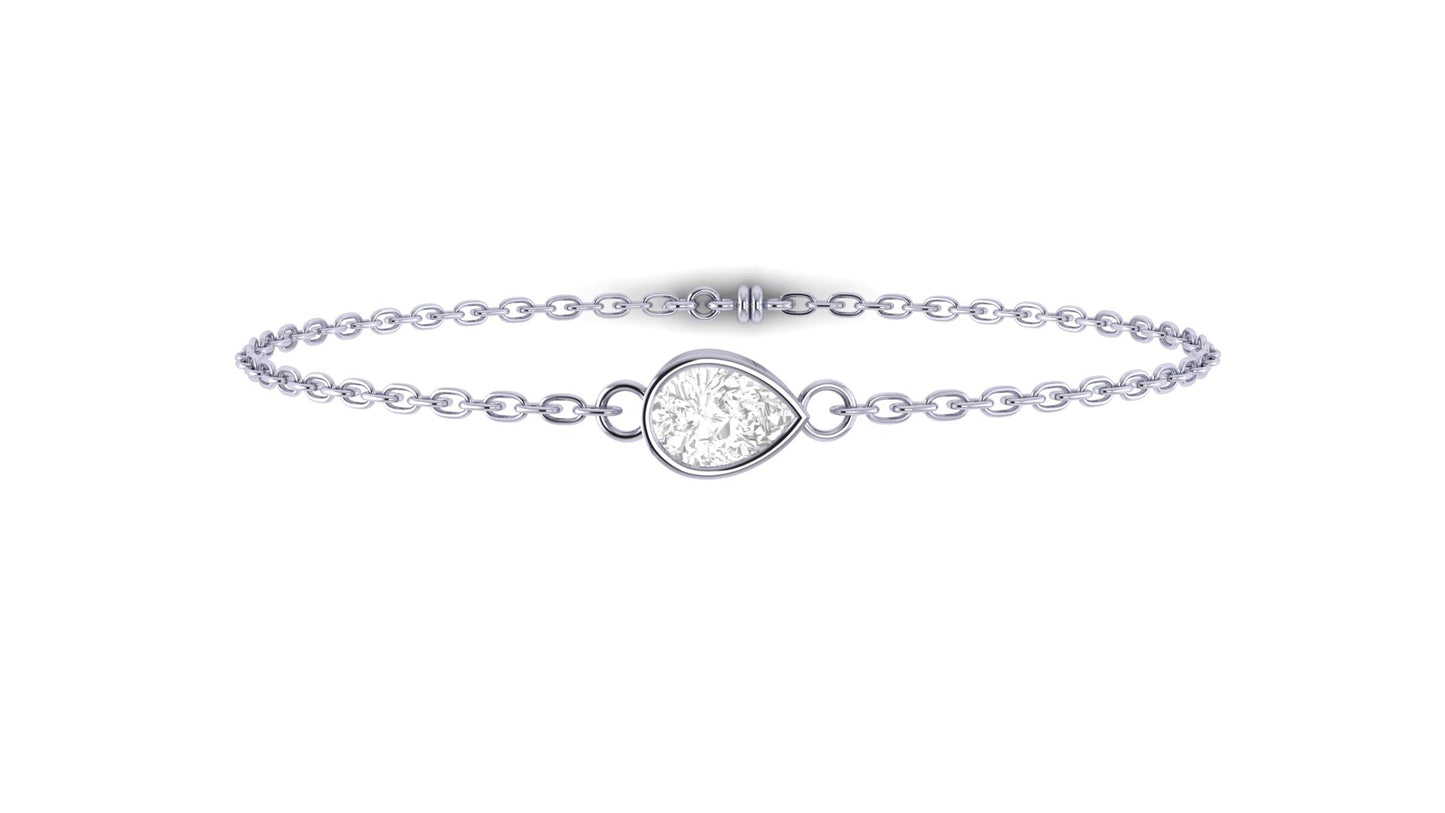 1.00 ctw Pear Shape Lab Grown Diamond | Loose Bracelet