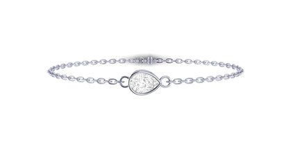 1.00 ctw Pear Shape Lab Grown Diamond | Loose Bracelet