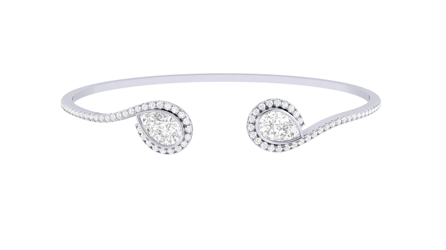 2.00 ctw Lab-Grown Diamonds | Designer Bangle.