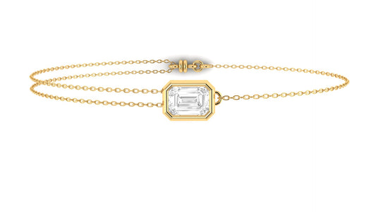 1.00 ctw Emerald Cut Lab Grown Diamond | Loose Bracelet