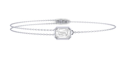 1.00 ctw Emerald Cut Lab Grown Diamond | Loose Bracelet