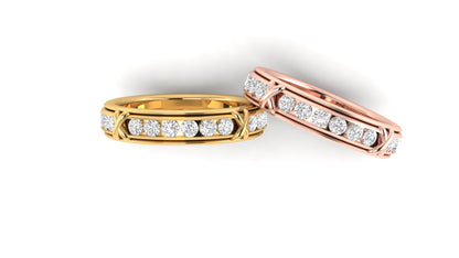 0.71 ctw Round shape Lab Grown Diamonds Designer Band.